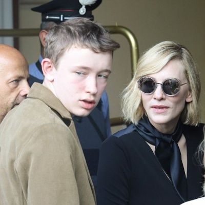 Cate Blanchet with her son Dashiell at the Venice Film Festival.